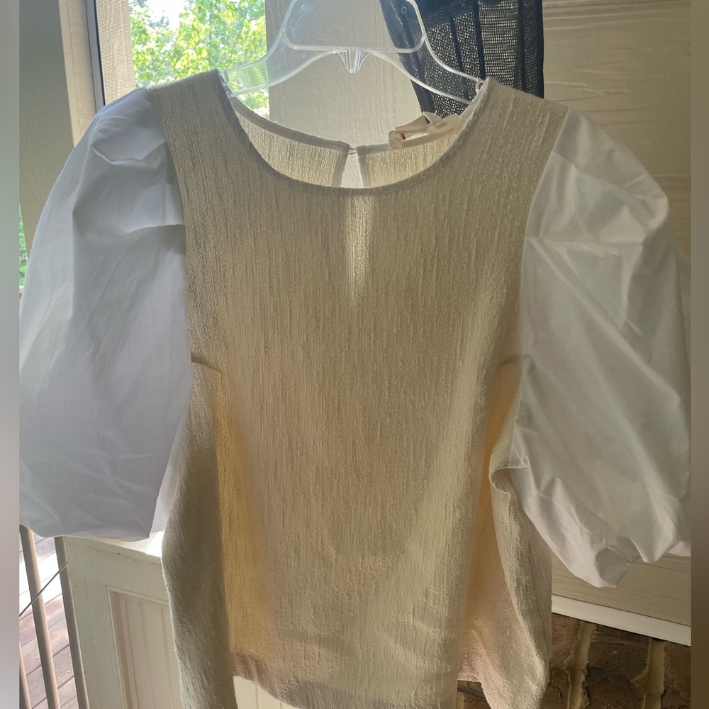 By Anthropology puffed sleeve blouse